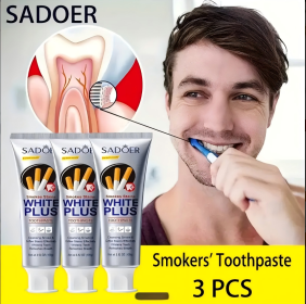 Sadoer Smoking Cessation Toothpaste - Fresh Mint Flavor, Provides Smokers With A Deep Cleanse, Removes Smoke Stains And Macula - Is Prohibited Fr (Option: 3PCS)