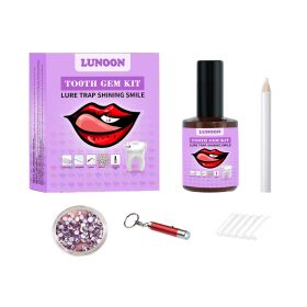 Multicolor Teeth Gem Suit Easy To Disassemble (Color: Purple)