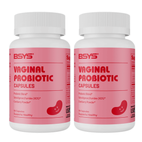 BSYS Vagina Probiotic Capsules Vagina Health Support Formula Yeast Balance UTI Prevention Aid Menopausa Wellness Vaginal Dryness Relief Antibioti (Option: 2PCS)