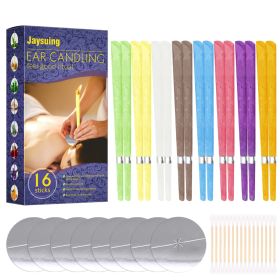 Jaysuing Ear Care Scented Ear Candles Earwax Cleaning Set Relaxing Stress Relief Strap Plug Ear Candles (Option: 1set)
