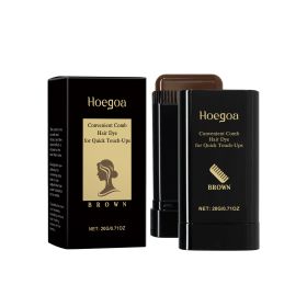 Hoegoa Hair Hair Hair Color Temporary Hair Hair Stick Is A Naturally Gentle And Non-irritating Pigmentation Hairdresser (Option: Brown-3PCS)